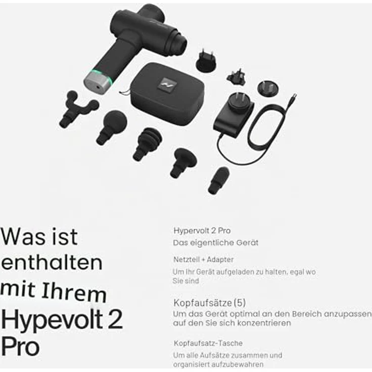 Hyperice Hypervolt 2 Pro, Massagepistole mit 90 Watt Motor, 5 Geschwindigkeitsstufen, Bluetooth, matt-schwarz – Bild 6