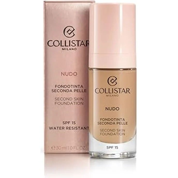 Collistar Foundation Nude zweite Haut, langer Halt, leichte Abdeckung, modulare Formel, wasserdicht, strahlender Hauteffekt, aufhellend, Glanz-Finish, LSF 15, 1N Elfenbein, 30 ml - Collistar – Bild 2