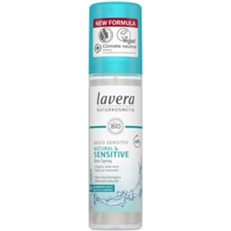 lavera Deo Spray Basis sensitiv Natural & Sensitive 48h, vegan, ohne Aluminium, Bio Aloe Vera & Naturmineralien, 75ml