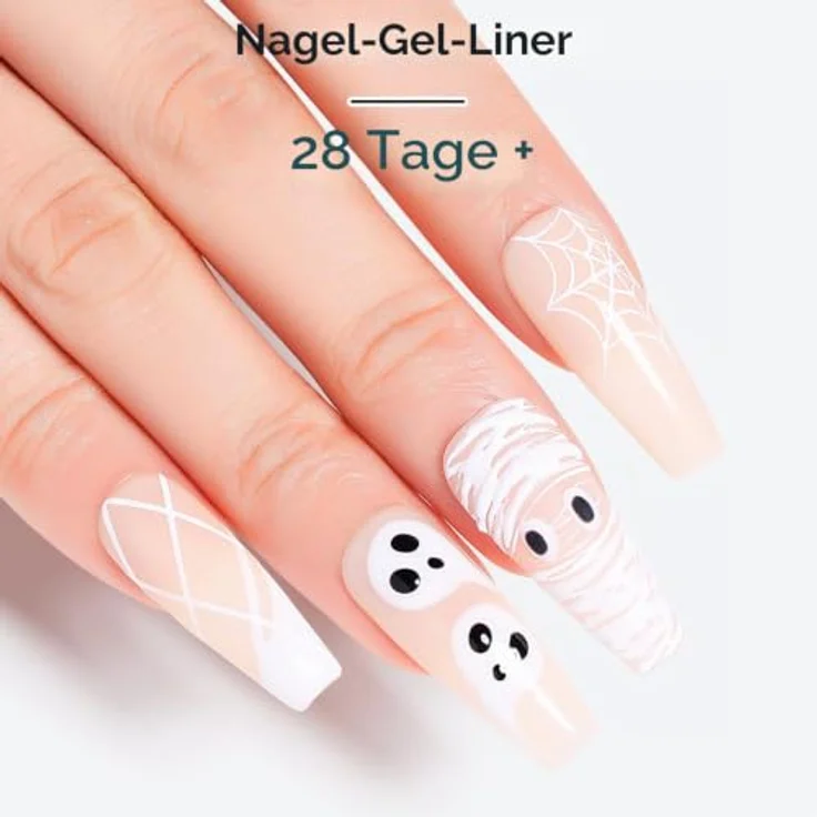 AIMEILI Gel Liner Nail Art, Weiß 8ml, UV LED Soak Off, ideal für French Manicure und DIY Nail Designs – Bild 5