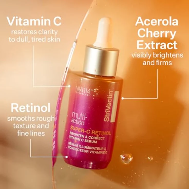 StriVectin Multi-Action Super-C Retinol Brighten & Correct Vitamin C Serum Anti-Aging Gesichtsserum 30 ml mit hautverjüngernder Wirkung – Bild 4