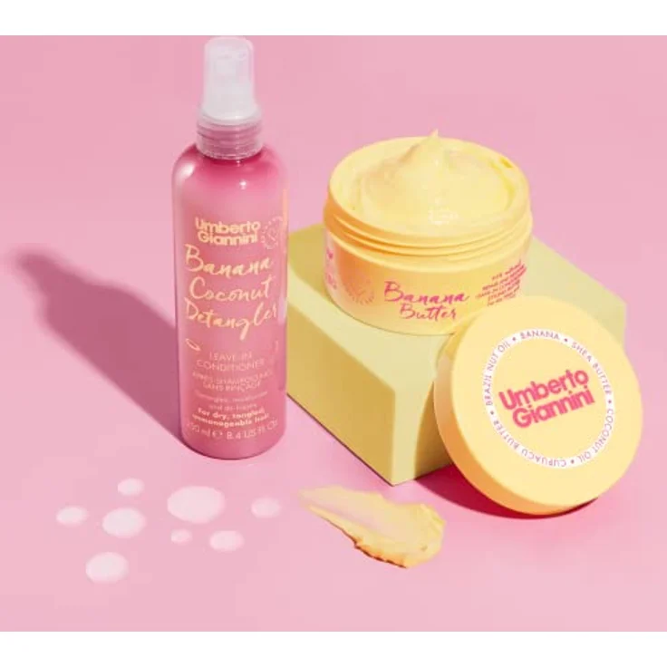 Umberto Giannini Banana Butter Coconut Leave-In Conditioner, 250 ml, pflegendes Leave-in Spray mit Bananarama Bliss Duft – Bild 3