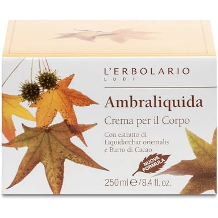 L'Erbolario Ambraliquida Körpercreme, Feuchtigkeitsspendende und Straffende Emulsion für trockene Haut, 250 ml – Bild 3