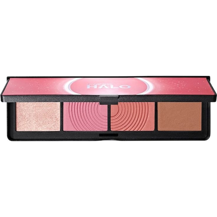 smashbox Halo Sculpt + Glow Face Palette, All-in-One Puder mit Kontur, Rouge und Highlighter, Berry Saturation, 15,7 g