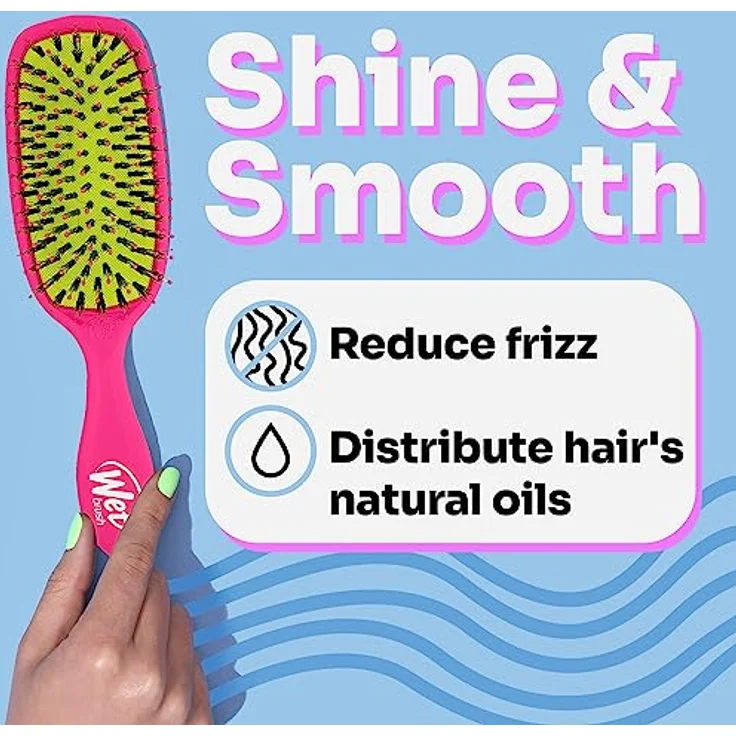 Wet Brush Shine Enhancer Haarbürste - Pink - Exklusive ultraweiche IntelliFlex-Borsten - Gleiten Sie mit Leichtigkeit durch Verwicklungen für alle Haartypen - Frauen, Männer, nasses und trockenes Haar – Bild 3