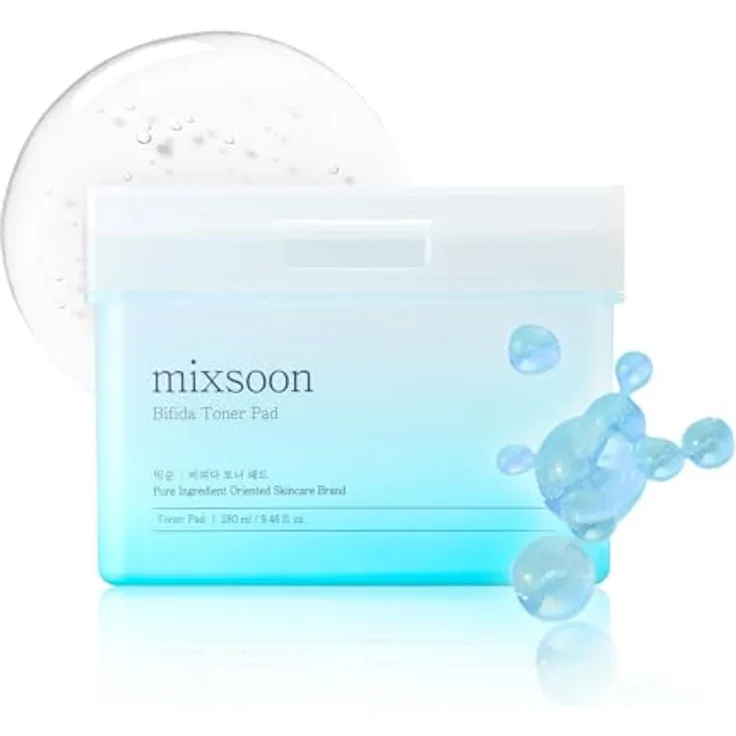 mixsoon Bifida Toner Pad, tonisierende Pads zur Beruhigung und Stärkung empfindlicher Haut, alkoholfrei, 120 kg
