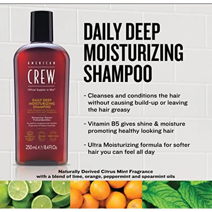 American Crew Daily Deep Moist Shampoo 1000 ml – Bild 3