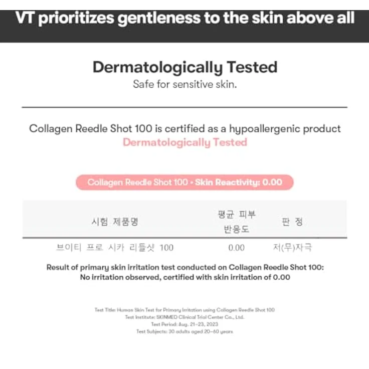 VT Cosmetics Collagen Reedle Shot 100 Serum, 50ml – vegane Gesichtspflege mit Mikronadel-Technologie, glättet feine Linien, verbessert Elastizität, spendet Feuchtigkeit für alle Hauttypen – Bild 8