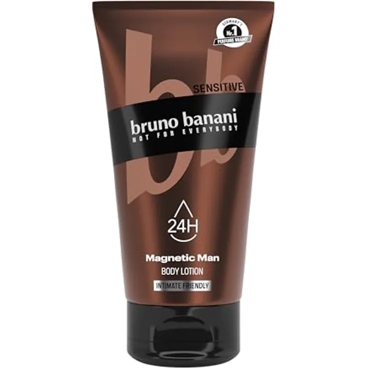 bruno banani Body Balm Magnetic Man, pflegende 3-in-1-Body Lotion mit fesselnd-holzigem Duft, 150ml