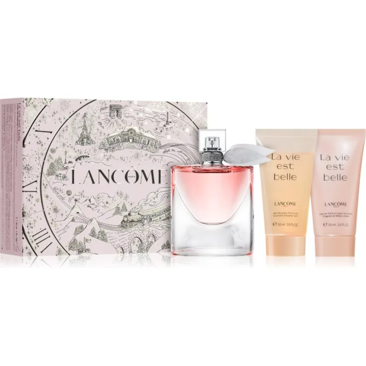Lancôme La vie est belle Geschenkset, Damen-Duftset mit Eau de Parfum 30 ml, Body Lotion 50 ml und Duschgel 50 ml