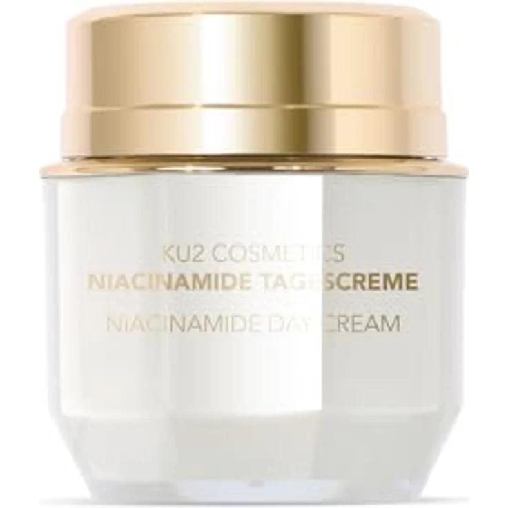 KU2 Cosmetics Niacinamide Tagescreme, Feuchtigkeitscreme für trockene Haut mit seidiger Textur, strahlender Glow-Effekt, 50ml – Bild 1