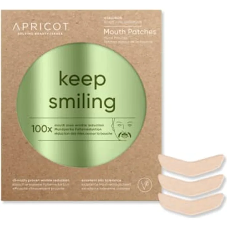 Apricot keep smiling Hyaluron Facial Patches Gesichtsmaske 100 Stück