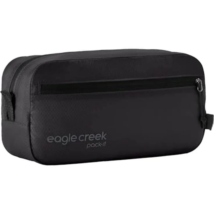 Eagle Creek Pack-It Quick Trip Reise-Kulturbeutel, langlebig, flecken- und wasserabweisend, maschinenwaschbar, Schwarz - Isolate (neu), Small