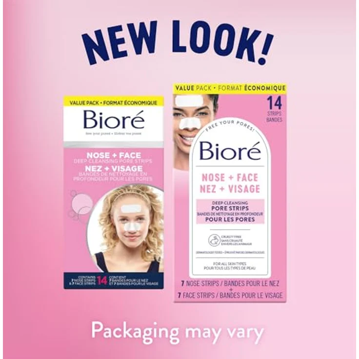 Biore Pflege Gesichtspflege Kombi Clear-Up Strips Tiefenreingend 14 Stk. Tagespflege Inhalt: 14 Stück, für Damen und Herren – Bild 5