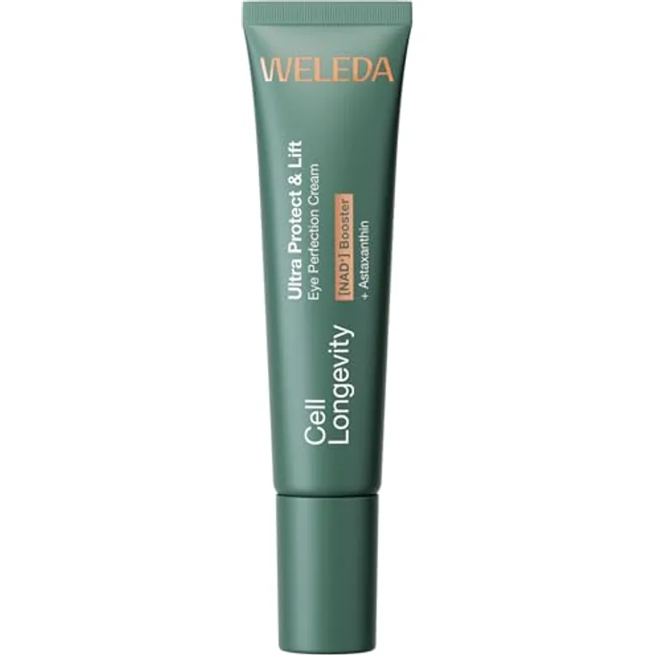 WELEDA Cell Longevity Ultra Protect & Lift Eye Perfection Cream, Naturkosmetik Augenpflege mit [NAD⁺] Booster & Astaxanthin, reduziert Falten & strafft die Augenpartie, vegan, 15ml