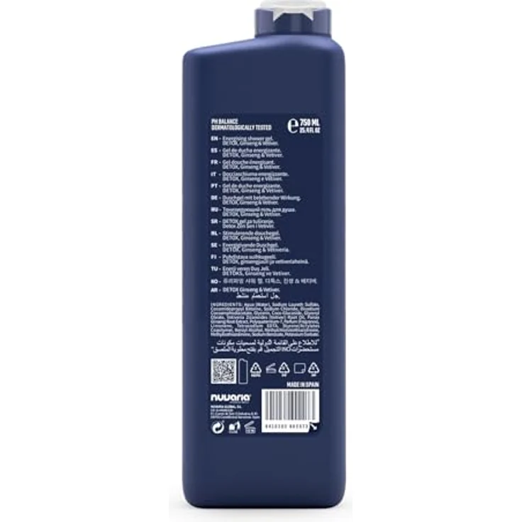Dicora Urban Fit Gel de Baño Detox Gingseng & Vetiver, 750 ml, energisierendes Duschgel mit natürlichen Extrakten, cruelty-free – Bild 3