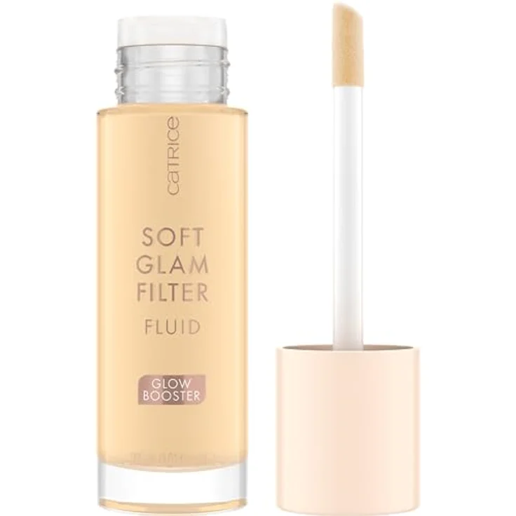 Catrice Soft Glam Filter Fluid, Basis, Nr. 010, Nude, pflegend, natürlich, glänzend, strahlend, vegan, ölfrei, ohne Parfüm, ohne Alkohol, 1er Pack (30ml) – Bild 1
