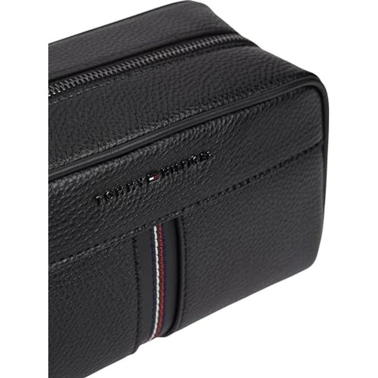 Tommy Hilfiger TH Central Kulturbeutel, 21 cm, schwarz, 100% Polyurethan – Bild 3