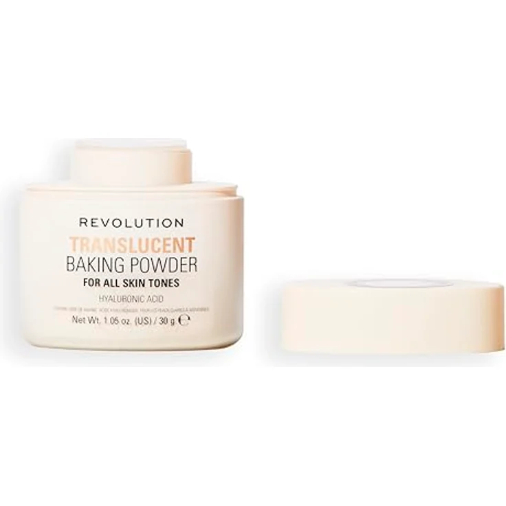Revolution Loose Baking Powder Puder 30 g Translucent, talkfreie Formel mit Vitamin E und Hyaluronsäure für mattes Finish – Bild 9
