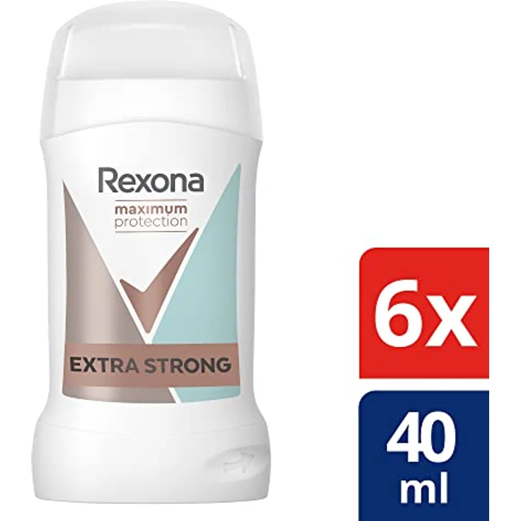 Rexona Maximum Protection Anti-Transpirant Deo Stick Antibakterieller Deo-Schutz gegen starkes Schwitzen und Körpergeruch ohne Alkohol 40 ml 6 Stück – Bild 2