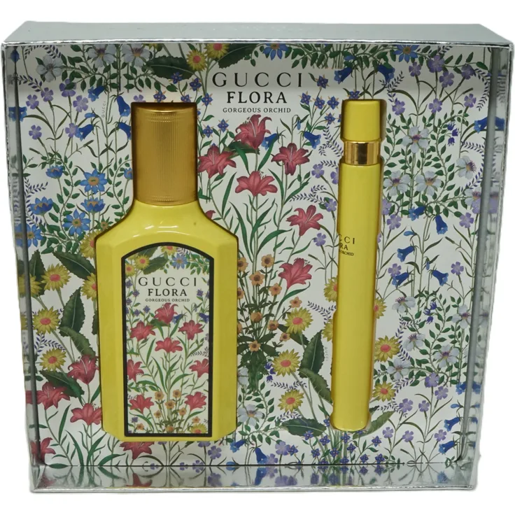Gucci Flora Gorgeous Orchid EdP Set, 50 ml + 10 ml, blumig-aquatisch, Geschenkset