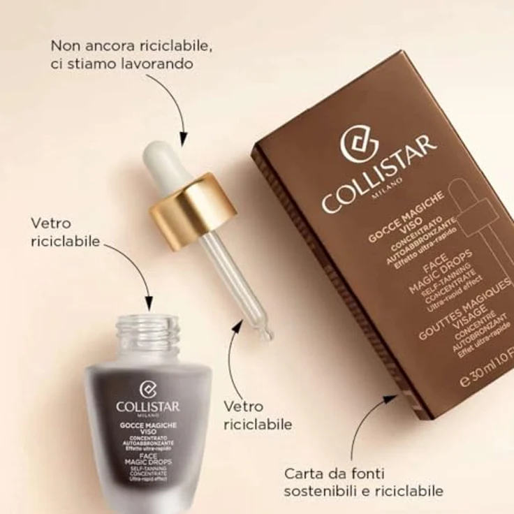 Collistar Face Magic Drops Gesichtscreme Selbstbräuner feuchtigkeitsspendend und straffend 30 ml – Bild 4