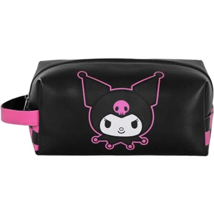 Karactermania Hello Kitty Kuromi Necessaire, Reise-Toilettenbeutel mit Rückengriff und Reißverschlussfach, Mehrfarbig – Bild 3