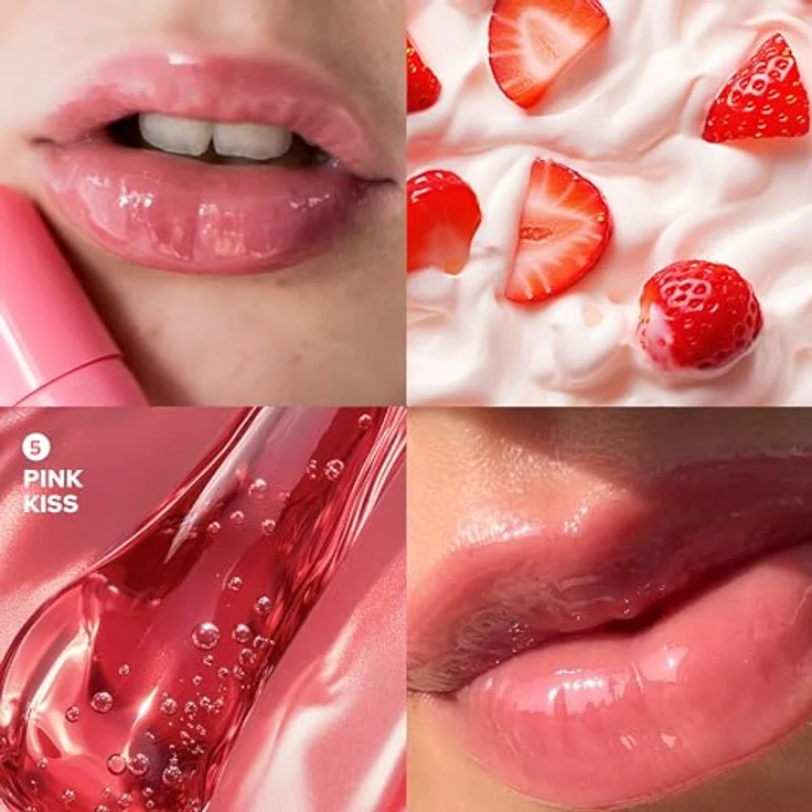 Dermacol Lip Treat Hydratisierendes Lipgloss, Farbton 5 Pink Kiss (Strawberries & Cream), 10 ml, feuchtigkeitsspendend und glättend – Bild 2