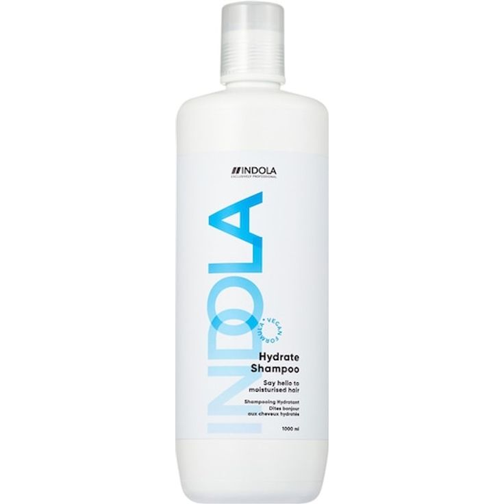 INDOLA INNOVA Wash & Care Hydrate Shampoo Unisex, angereichert mit Jojobaöl für optimale Feuchtigkeit und Farbglanz, 1000 ml