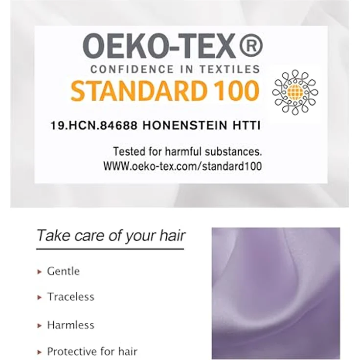 townssilk Seidenhaarschlaufe 5 Stück, 100% reine Maulbeerseide, 22 Momme, haarschonend, luxuriös, federnd – Bild 5