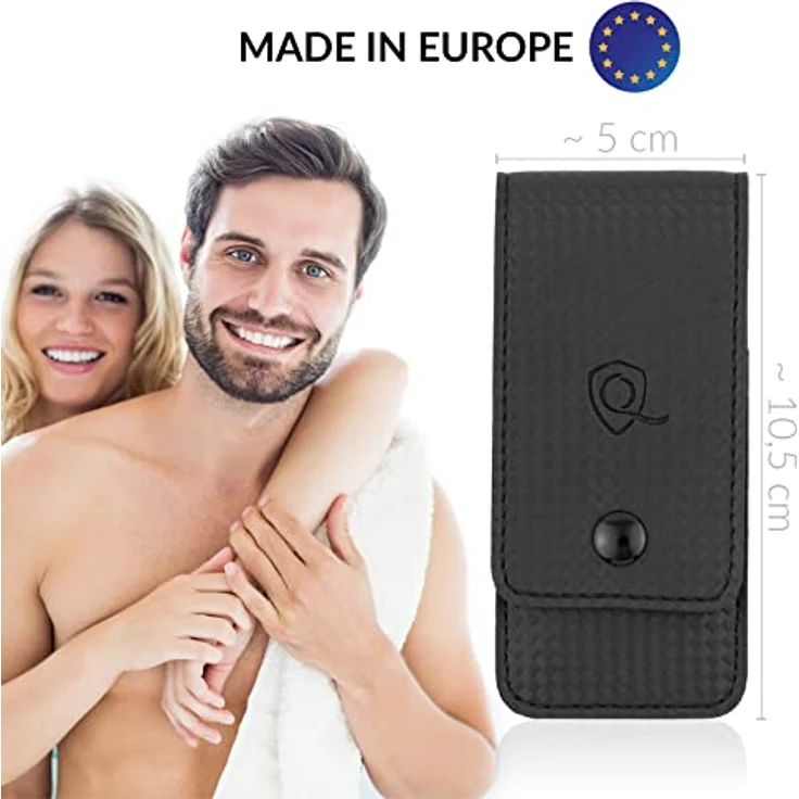 marQus Maniküre Set 4-teilig, kompaktes Nagelpflegeset mit Solingen Nagelfeile, inkl. Nagelschere, Pinzette und Nagelzwicker, Farbe: Schwarz – Bild 2