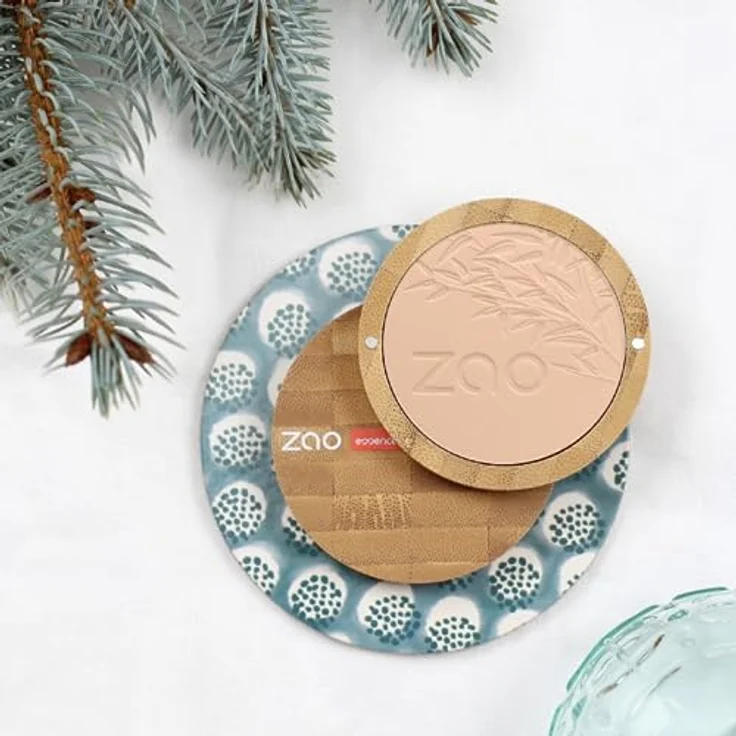 ZAO Bamboo Compact Powder Puder 9 g, mattierendes Finish in der Farbe Milk Chocolate – Bild 8