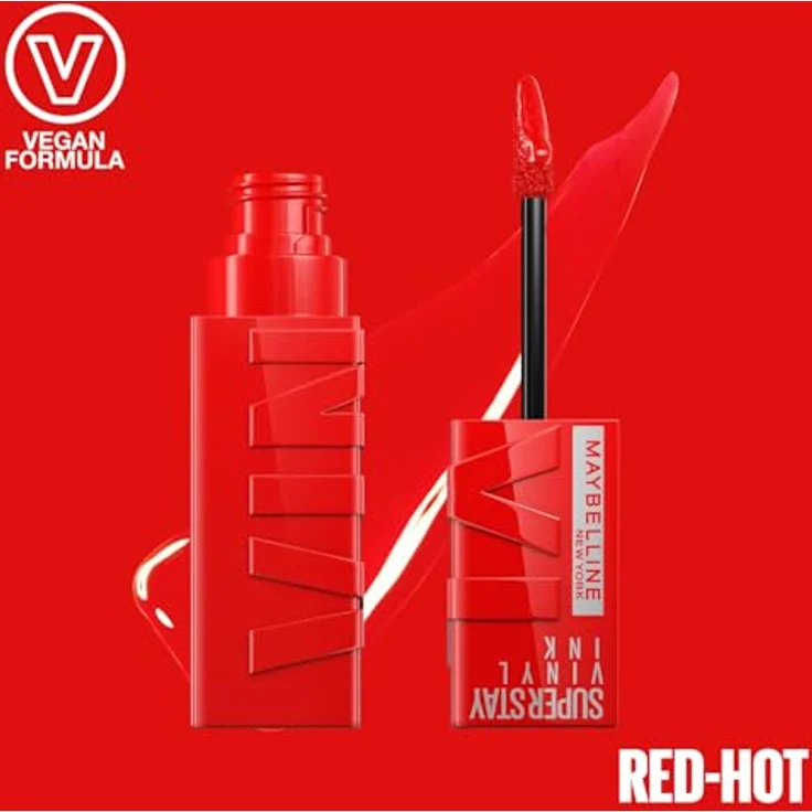 Maybelline SuperStay® Vinyl Ink Liquid Lippenstift 25 Red-Hot 4,2 ml  – Bild 2