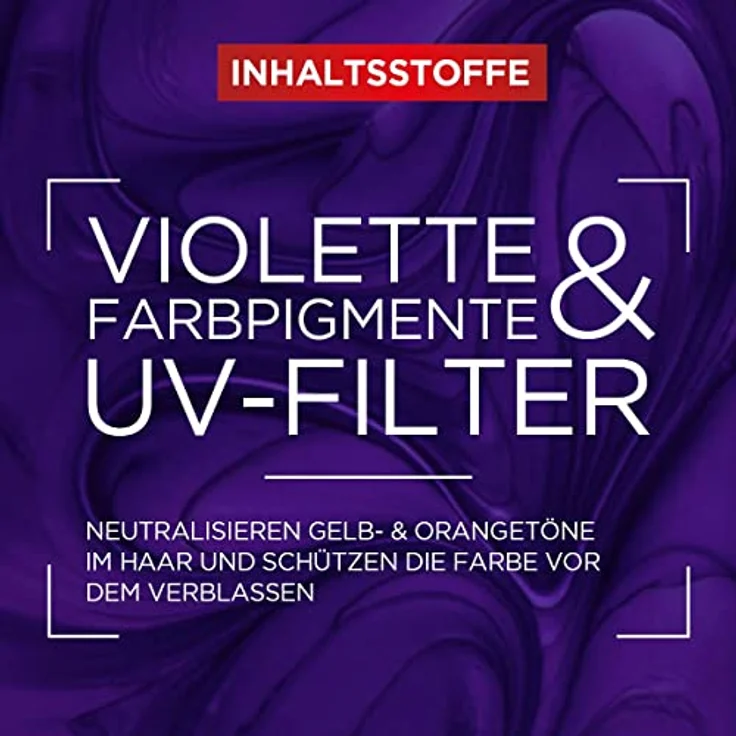 L'Oréal Paris Elvital Shampoo für blondes, gesträhntes, graues Haar, Neutralisiert Gelbtöne, Color Glanz Purple Silbershampoo für Anti-Gelbstich, 6 x 200 ml – Bild 3