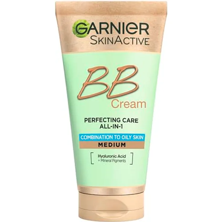 Garnier Miracle Skin Perfector BB Cream Matt Effect, getönte Gesichtscreme für Misch- und ölige Haut, Farbe Mittel, mit Lichtschutzfaktor 25, ölfrei, mit Hyaluronsäure und Aloe Vera