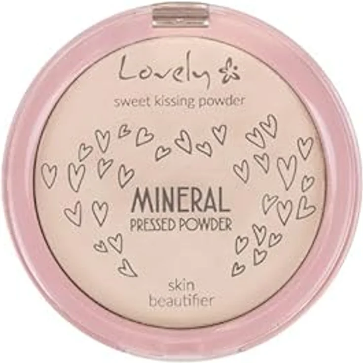 Lovely Mineral Pressed Powder, fixierendes mattierendes Puder 10 g, mineralische Pigmente, samtige Textur, transparente Formel – Bild 2
