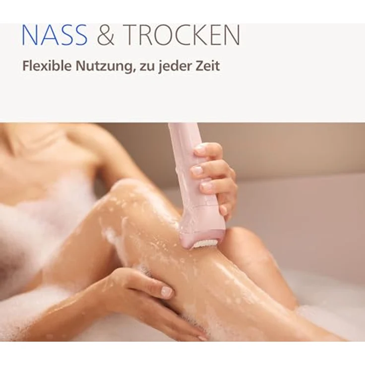 Philips Epilator Series 9000 BRE719/00, 7 Aufsätze, kabelloser Epilierer für Nass- und Trockenanwendung, rosa – Bild 8