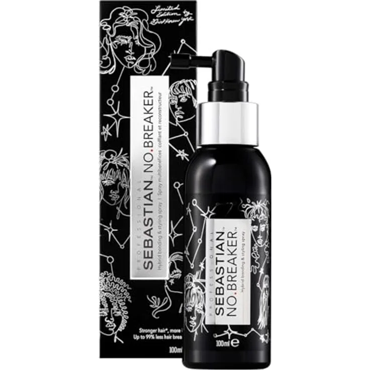 Sebastian Professional No.Breaker Limited Edition by Girlknewyork, Spray Leave In, Entwirrungsspray, aufbauendes Spray, Anti-Haarbruch, für beschädigtes, strapaziertes, gebleichtes Haar, 100 ml