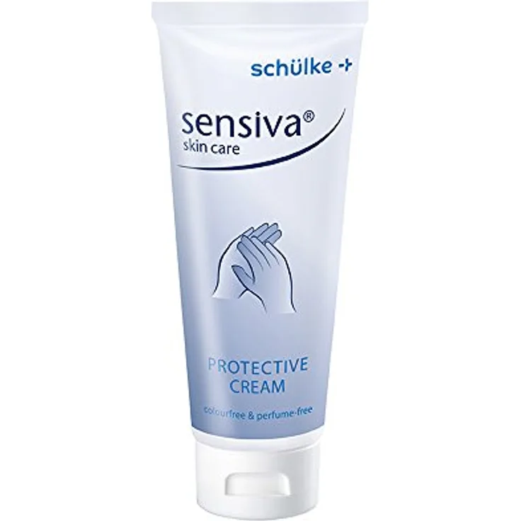 Schülke sensiva® 100ml protective cream für die Hände | farbstoff- und parfümfreie Handcreme| spendet intensive Feuchtigkeit