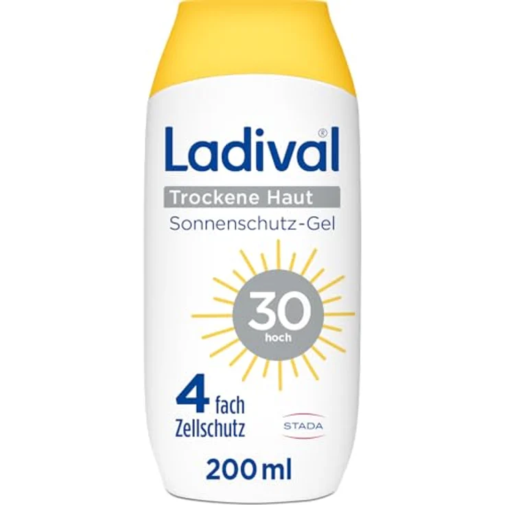 Ladival Sonnenschutz Lotion LSF 30 für trockene Haut, beruhigend und pflegend mit Hyaluronsäure, 4-fach Zellschutz, wasserfest, 200ml – Bild 1