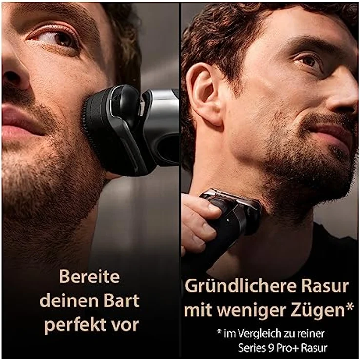 BRAUN 9557S Series 9, Herrenrasierer mit ProComfort Aufsatz und SyncroSonic-Technologie, Silberfarben, 100% wasserdicht, 60 Minuten Akkulaufzeit – Bild 8