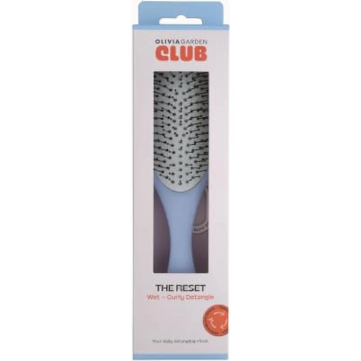 Olivia Garden Club THE RESET CUSHION Wet & Curly Detangling Hairbrush, Ergonomische Detangler-Bürste für nasses und trockenes Haar, blau – Bild 2