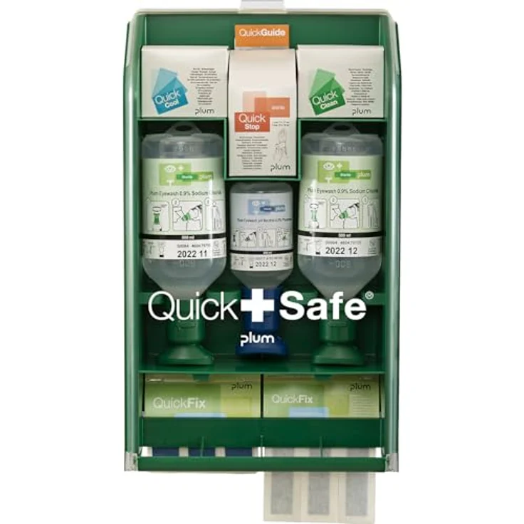 Plum Erste Hilfe Set QuickSafe Food Industry, Augenspülstation mit transparentem Klappdeckel und Hygienestandards, H: 430 x B: 253 x T: 92 mm – Bild 2