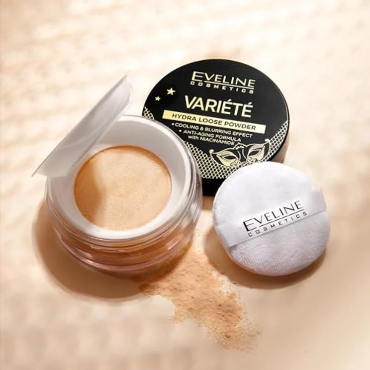 Eveline Cosmetics Varieté Kühlendes Loses Puder mit Anti-Aging-Komplex, 5g, Wasserbasierte Formel, Feuchtigkeitsspendend und Erfrischend – Bild 5