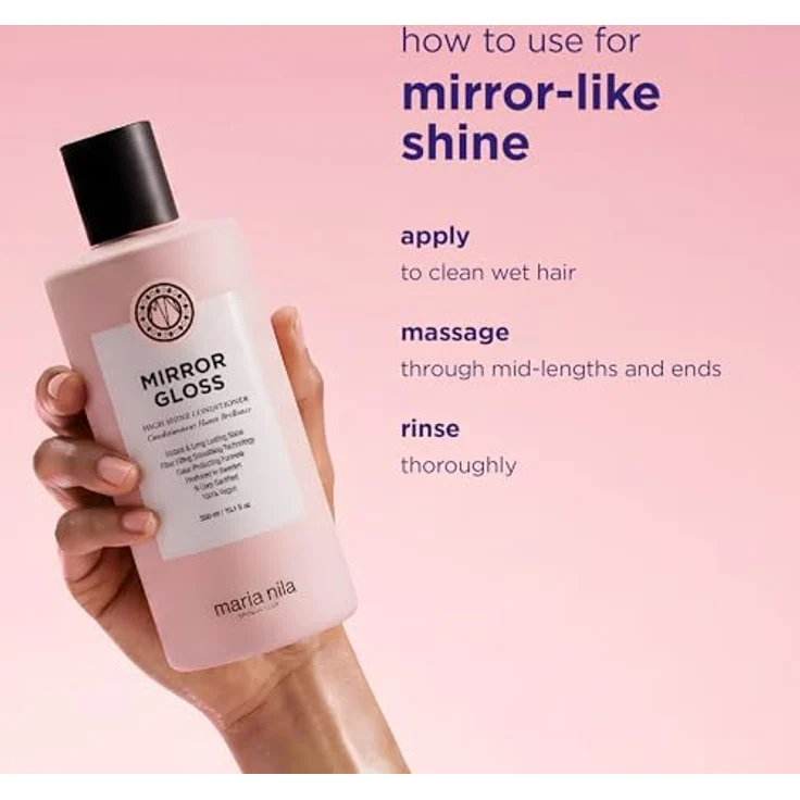 Maria Nila Mirror Gloss High Shine Conditioner, 300 ml, glänzendes Finish mit Chia-Peptiden und Quinoa-Oligopeptiden – Bild 7