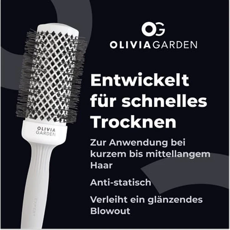 Olivia Garden - Expert Blowout Shine Hairbrush - White and Grey - 45 – Bild 4