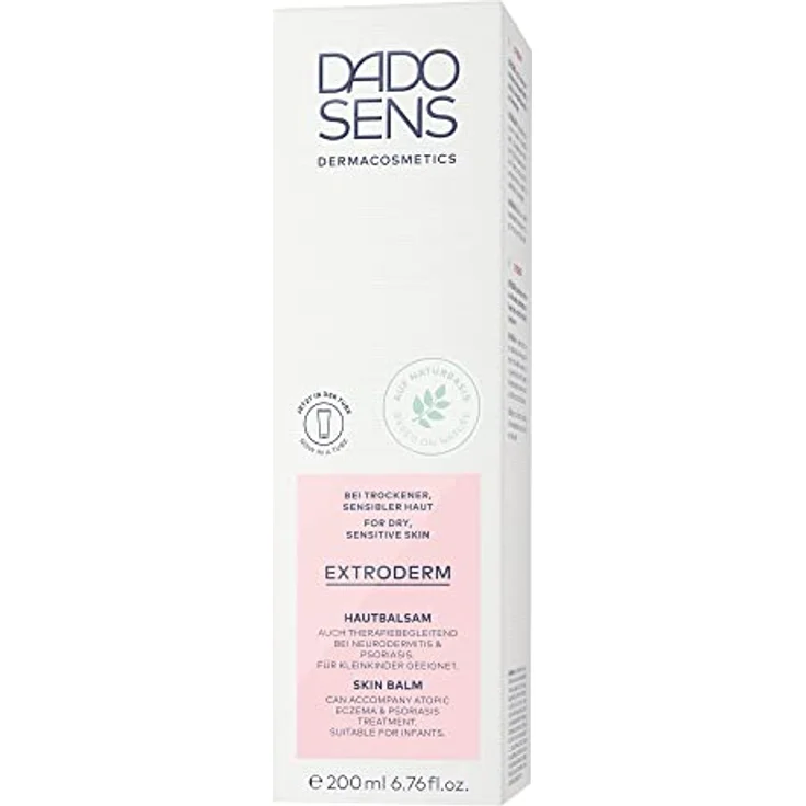 DADO SENS EXTRODERM HAUTBALSAM (200ml) - Bei Neurodermitis & Psoriasis, Pflegt und Beruhigt Trockene Haut Jeden Alters Besonders Sanft, Feuchtigkeitsspendend, Vegan – Bild 2