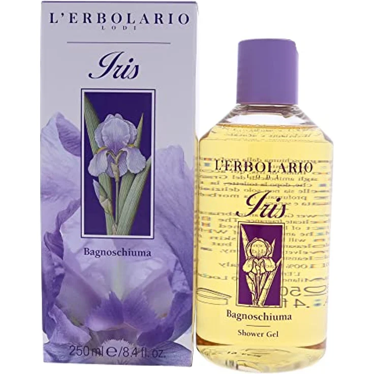 L'Erbolario Iris Bade und Duschgel, 1er Pack (1 x 250 ml) - Vegane Naturkosmetik, OHNE Parabene, Made in Italy – Bild 1