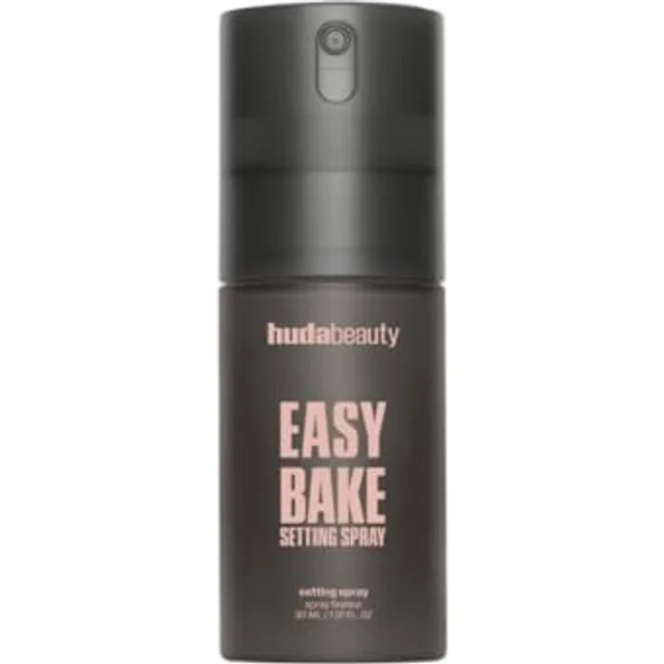 HUDA BEAUTY Easy Bake Setting Spray, Fixierspray & Fixierpuder, alkoholfrei, 30 ml, mattes Finish, bis zu 16 Stunden Halt