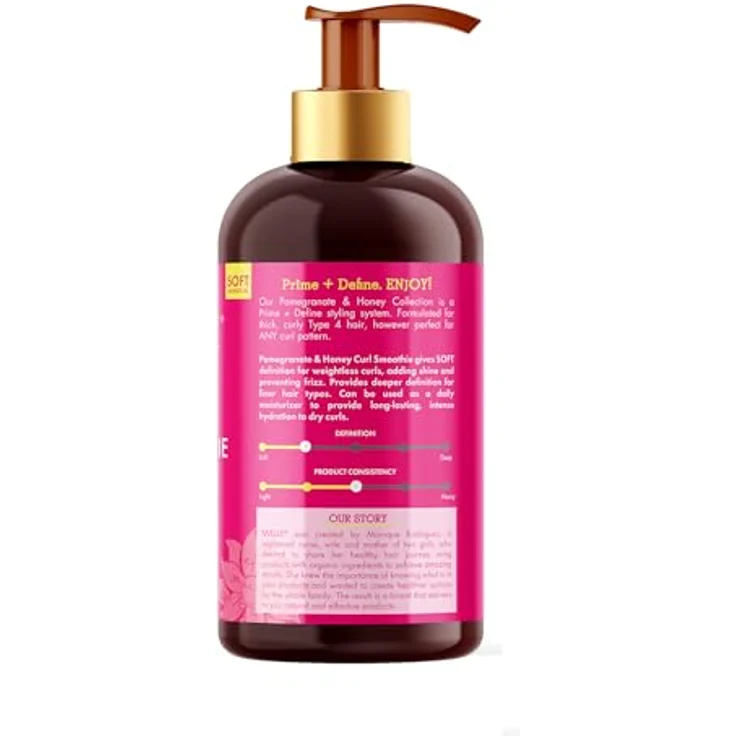 Mielle Pomegranate & Honey Curl Smoothie, Leave-in Conditioner für welliges und lockiges Haar, 355 ml – Bild 6